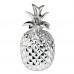 SILVER CERAMIC PINEAPPLE CANDLE
