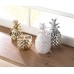 SILVER CERAMIC PINEAPPLE CANDLE
